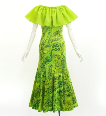 Hula Long Multi Way Dress with Velvet & Koshibo / Luxury Collection / Light Green / J3175lgr