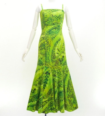 Hula Long Multi Way Dress with Velvet & Koshibo / Luxury Collection / Light Green / J3175lgr