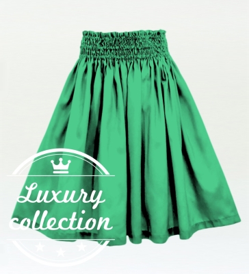 Hula Solid Shantung Pa'u Skirt / Luxury Collection / Aqua / J3177aq