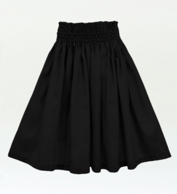 Hula Solid Shantung Pa'u Skirt / Luxury Collection / Black / J3177bk