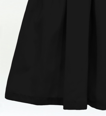 Hula Solid Shantung Pa'u Skirt / Luxury Collection / Black / J3177bk