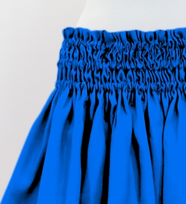 Hula Solid Shantung Pa'u Skirt / Luxury Collection / Blue / J3177bl