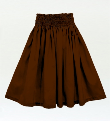 Hula Solid Shantung Pa'u Skirt / Luxury Collection / Brown / J3177br