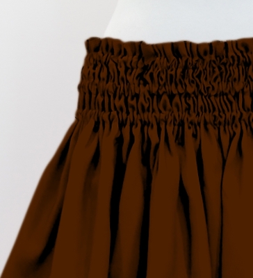 Hula Solid Shantung Pa'u Skirt / Luxury Collection / Brown / J3177br