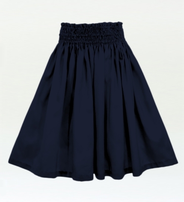 Hula Solid Shantung Pa'u Skirt / Luxury Collection / Dark Blue / J3177dbl