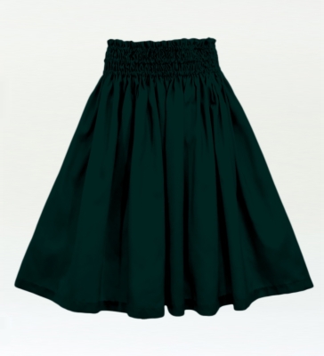 Hula Solid Shantung Pa'u Skirt / Luxury Collection / Dark Green / J3177dgr