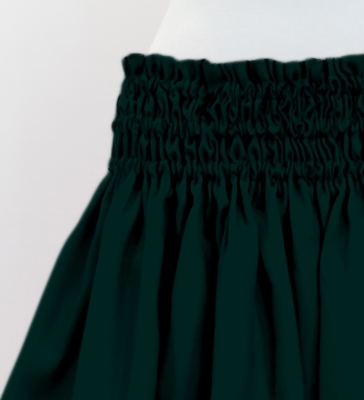 Hula Solid Shantung Pa'u Skirt / Luxury Collection / Dark Green / J3177dgr