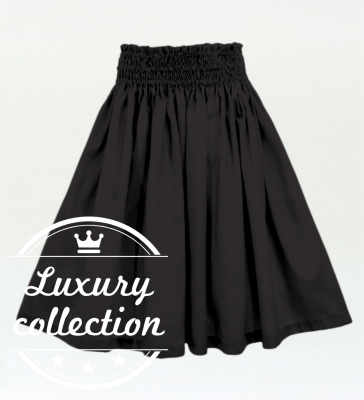 Hula Solid Shantung Pa'u Skirt / Luxury Collection / Dark Gray / J3177dgy