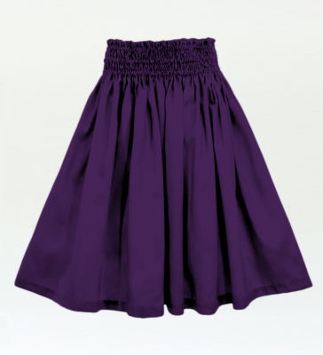 Hula Solid Shantung Pa'u Skirt / Luxury Collection / Dark Purple / J3177dpu