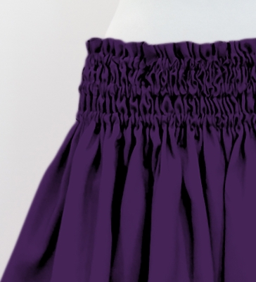 Hula Solid Shantung Pa'u Skirt / Luxury Collection / Dark Purple / J3177dpu