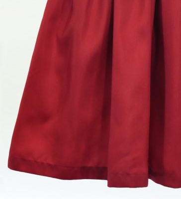 Hula Solid Shantung Pa'u Skirt / Luxury Collection / Dark Red 2 / J3177drd2