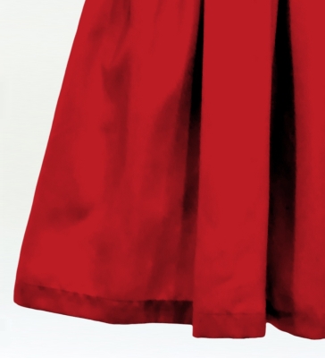 Hula Solid Shantung Pa'u Skirt / Luxury Collection / Dark Red / J3177drd