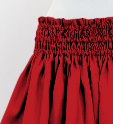 Hula Solid Shantung Pa'u Skirt / Luxury Collection / Dark Red / J3177drd