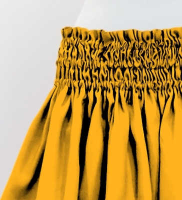 Hula Solid Shantung Pa'u Skirt / Luxury Collection / Dark Yellow / J3177dye
