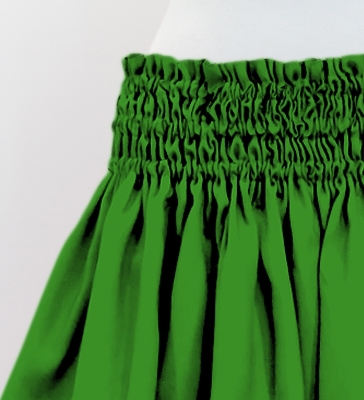 Hula Solid Shantung Pa'u Skirt / Luxury Collection / Emerald Green / J3177egr