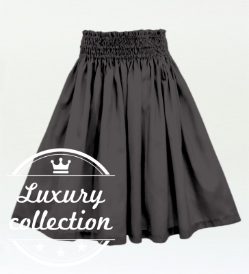 Hula Solid Shantung Pa'u Skirt / Luxury Collection / Gray / J3177gy