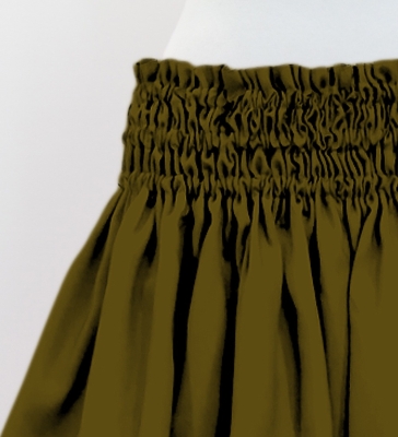 Hula Solid Shantung Pa'u Skirt / Luxury Collection / Khaki / J3177ka