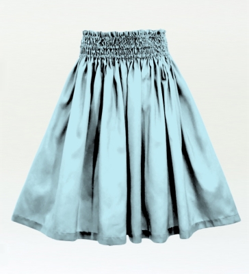 Hula Solid Shantung Pa'u Skirt / Luxury Collection / Light Blue / J3177lbl