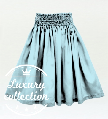 Hula Solid Shantung Pa'u Skirt / Luxury Collection / Light Blue / J3177lbl