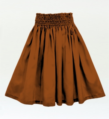 Hula Solid Shantung Pa'u Skirt / Luxury Collection / Light Brown / J3177lbr