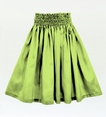 Hula Solid Shantung Pa'u Skirt / Luxury Collection / Light Green / J3177lgr