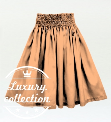 Hula Solid Shantung Pa'u Skirt / Luxury Collection / Light Peach / J3177lpe