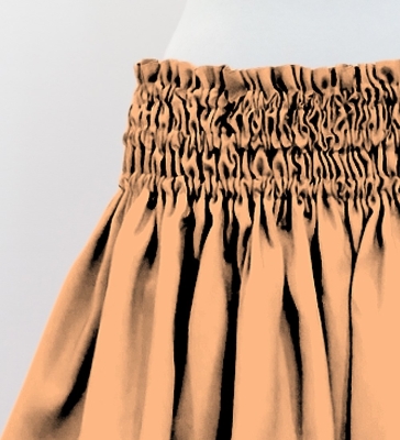 Hula Solid Shantung Pa'u Skirt / Luxury Collection / Light Peach / J3177lpe