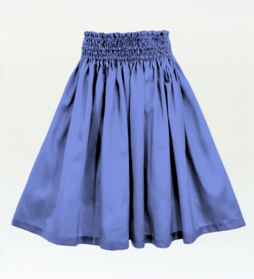 Hula Solid Shantung Pa'u Skirt / Luxury Collection / Marine Blue / J3177mbl