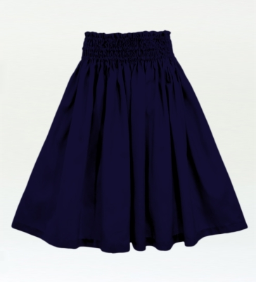 Hula Solid Shantung Pa'u Skirt / Luxury Collection / Navy / J3177nv