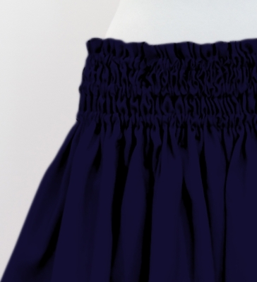Hula Solid Shantung Pa'u Skirt / Luxury Collection / Navy / J3177nv