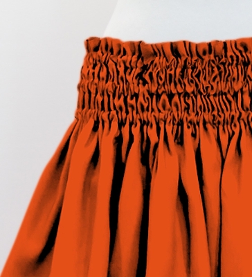 Hula Solid Shantung Pa'u Skirt / Luxury Collection / Orange / J3177or