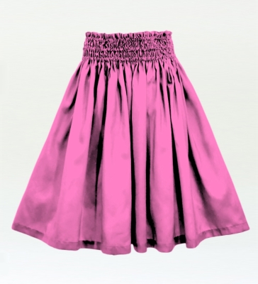Hula Solid Shantung Pa'u Skirt / Luxury Collection / Pink / J3177pi