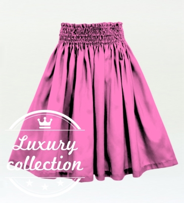 Hula Solid Shantung Pa'u Skirt / Luxury Collection / Pink / J3177pi