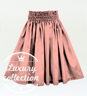 Hula Solid Shantung Pa'u Skirt / Luxury Collection / Pink Beige / J3177pibe