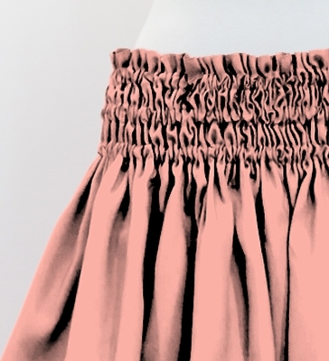 Hula Solid Shantung Pa'u Skirt / Luxury Collection / Pink Beige / J3177pibe
