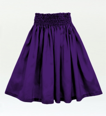 Hula Solid Shantung Pa'u Skirt / Luxury Collection / Purple / J3177pu