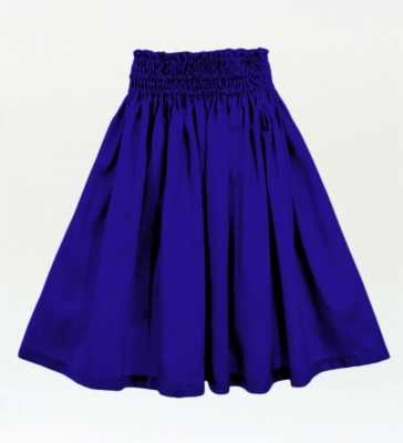 Hula Solid Shantung Pa'u Skirt / Luxury Collection / Royal Blue / J3177rbl