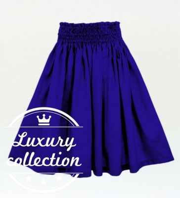 Hula Solid Shantung Pa'u Skirt / Luxury Collection / Royal Blue / J3177rbl