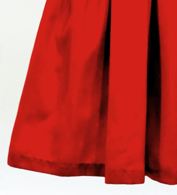 Hula Solid Shantung Pa'u Skirt / Luxury Collection / Red / J3177rd