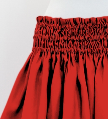Hula Solid Shantung Pa'u Skirt / Luxury Collection / Red / J3177rd