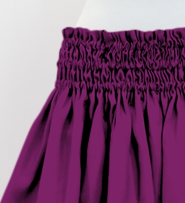 Hula Solid Shantung Pa'u Skirt / Luxury Collection / Red Purple / J3177rdpu