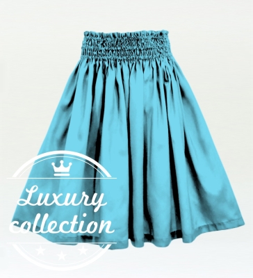 Hula Solid Shantung Pa'u Skirt / Luxury Collection / Sky Blue / J3177sbl