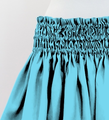 Hula Solid Shantung Pa'u Skirt / Luxury Collection / Sky Blue / J3177sbl