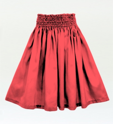 Hula Solid Shantung Pa'u Skirt / Luxury Collection / Salmon Pink / J3177spi