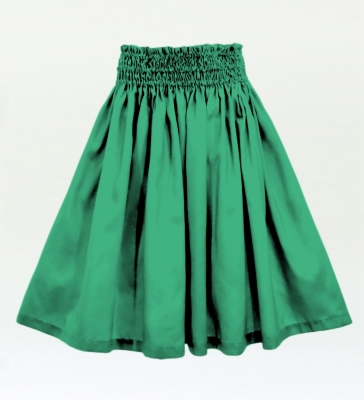 Hula Solid Shantung Pa'u Skirt / Luxury Collection / Turquoise Blue / J3177tbl