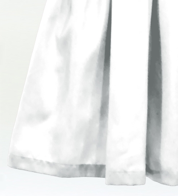 Hula Solid Shantung Pa'u Skirt / Luxury Collection / White / J3177wh