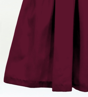 Hula Solid Shantung Pa'u Skirt / Luxury Collection / Wine / J3177wi
