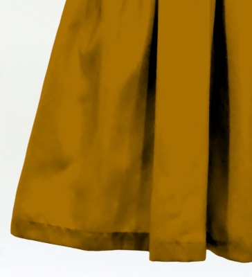 Hula Solid Shantung Pa'u Skirt / Luxury Collection / Yellow Brown / J3177yebr