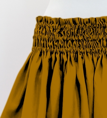 Hula Solid Shantung Pa'u Skirt / Luxury Collection / Yellow Brown / J3177yebr