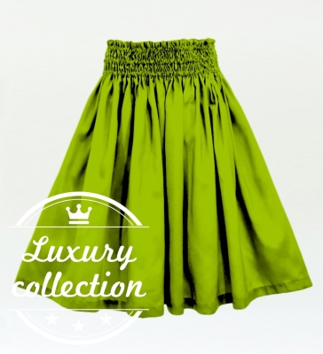 Hula Solid Shantung Pa'u Skirt / Luxury Collection / Yellow Green / J3177yegr